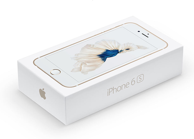 Apple iPhone 6s y iPhone 6s Plus caja de venta final