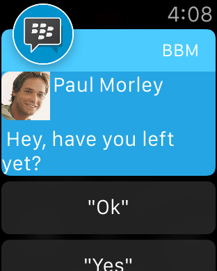 Blackberry messenger en iPhone