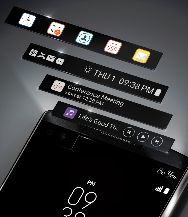 LG V10 pantalla secundaria