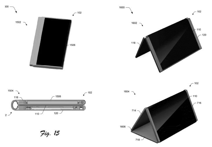 Microsoft patente de pantalla plegable