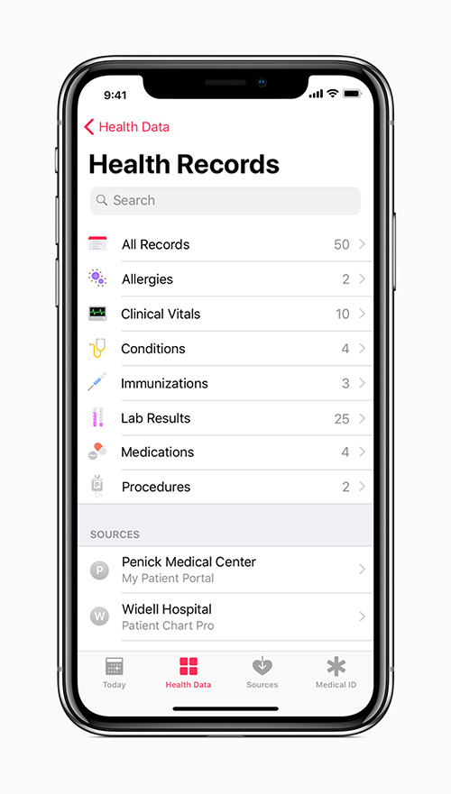Apple iOS 11.3 mejoras en app de Salud Health