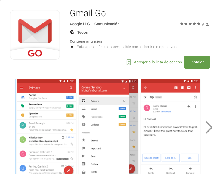 Gmail Go