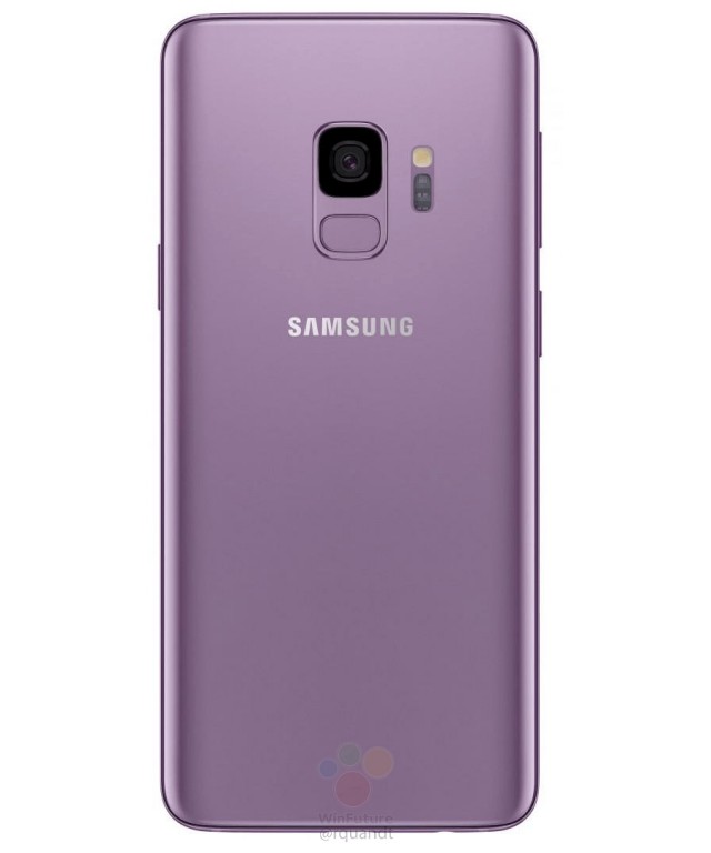 Samsung Galaxy S9 render filtrado color lila cámara posterior