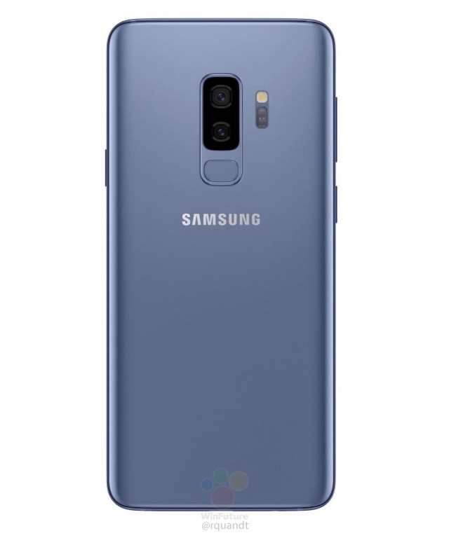 Samsung Galaxy S9+ render filtrado color azul posterior
