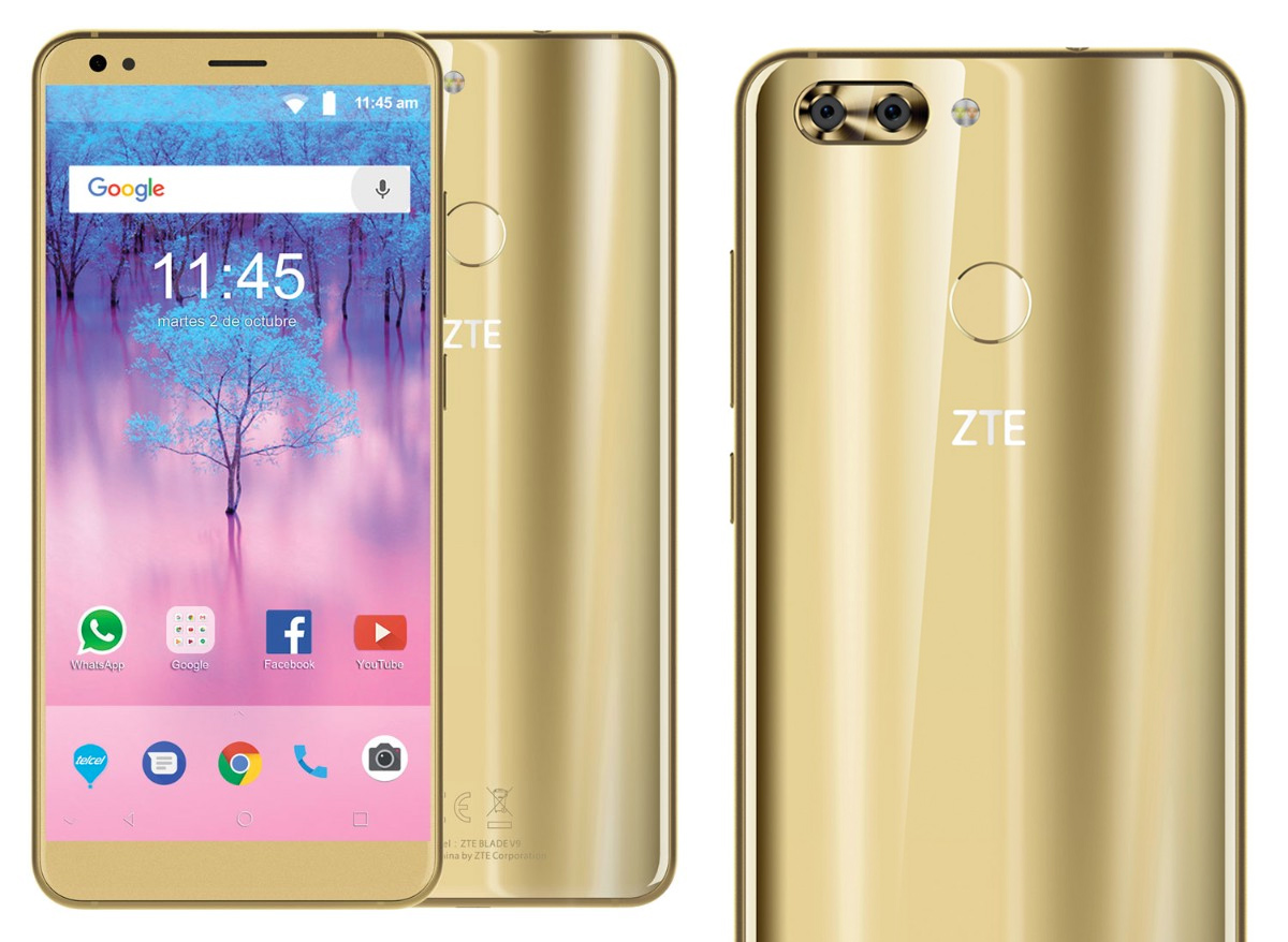 ZTE Blade V9 16 y 32 GB en México con Telcel - Android 8 Oreo, Procesador Octa Core y cámara dual