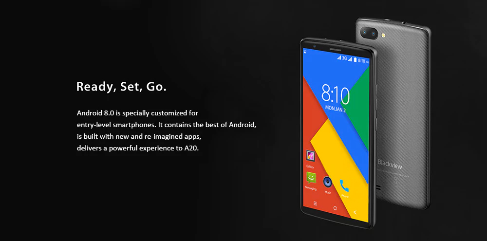 Blackview A20 un smartphone accesible con Android 8.0