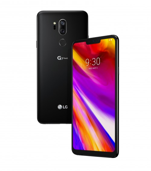 LG G7 ThinQ color negro pantalla y cámara