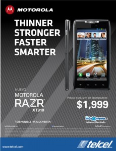 Motorola RAZR en Telcel México