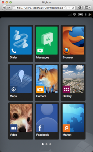 Mozilla Boot to Gecko Home Screen