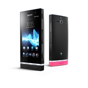 Sony Xperia u negro y rosa