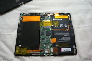 BlackBerry PlayBook 4G de 10 pulgadas interior y batería