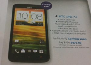 HTC ONe X+ con QUad-core 1.7 GHz y Jelly Bean