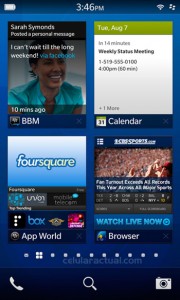 BlackBerry 10 Homescreen