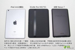 Comparación iPad mini con Nexus 7 y Kindle Fire HD 7