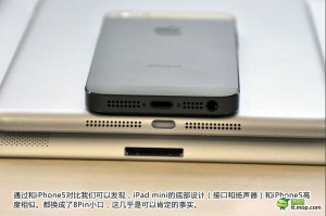 Comparación iPad mini con iPhone 5