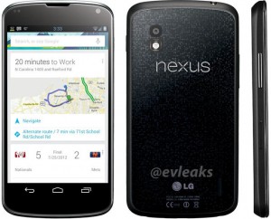 LG Nexus 4 de Google imagen oficial para medios