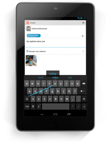 Nexus 7 de 16 GB ya en México teclado Gesture