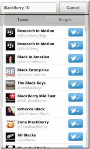BlackBerry 10 Twitter oficial app