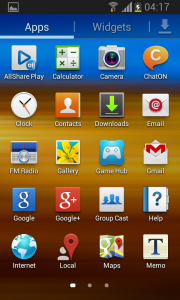 Samsung Galaxy S II con Android 4.1 Jelly Bean pantallas