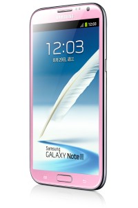 Samsung Galaxy Note II en color rosa