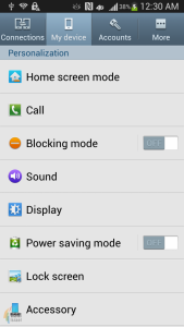 Samsung Galaxy S IV screenshot filtrado pantalla de opciones