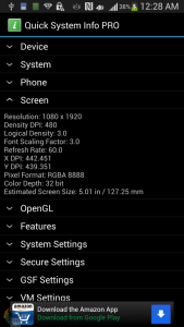 Samsung Galaxy S IV screenshot filtrado pantalla de opciones