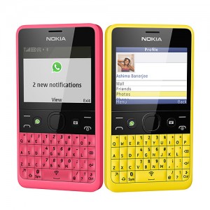 Nokia Asha 210 con Qwerty y tecla WhatsApp colores