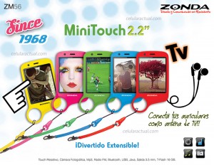 Zonda ZM56 MiniTouch con TV en México