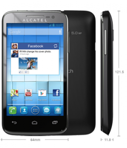 Alcatel One Touch M'Pop color negro