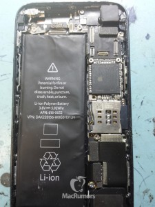 El iPhone 5S imágenes filtradas interior batería