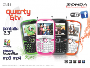 Zonda ZM81 QWERTY con WiFi y TV en México