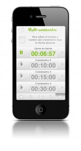 Kiwilimón app para iPhone Multicronómetro