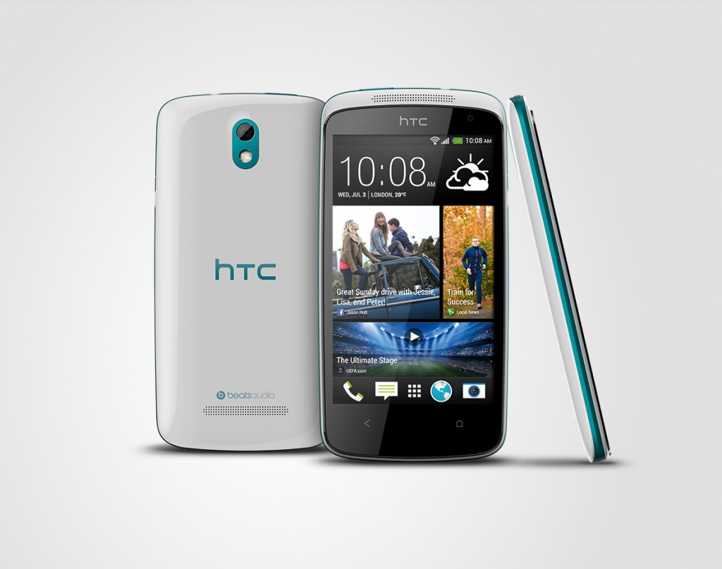 HTC Desire 500 color blanco azul