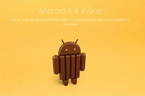Android 4.4 KitKat Logo oficial mensaje