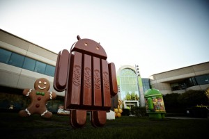 Android KitKat mascota en Edificio de Google