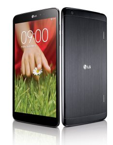 LG G Pad 8.3 color negro pantalla y cámara