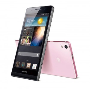 Huawei Ascend P6 en México color negro pantalla HD color rosa y negro