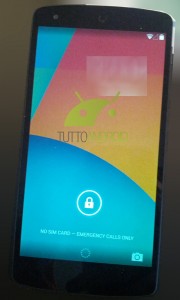 Nexus 5 con Android 4.4 KitKat Lock Screen