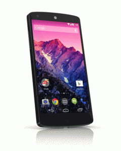 Nexus 5 oficial color negro con blanco animación GIF