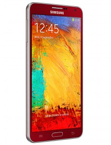 El Samsung Galaxy Note 3 color Rojo Red pantalla de lado