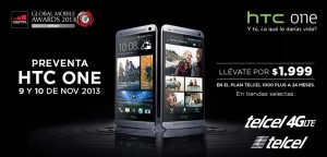 HTC One preventa en Telcel