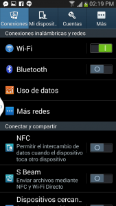 Capturas Samsung Galaxy S III Android 4.3 Jelly Bean en México con Telcel Ajustes