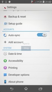 Xperia Sirius D6503 pantalla screenshot Android 4.4 KitKat impresión WiFi
