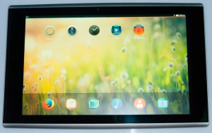 Tablet Firefox OS Flatfish pantalla en directo