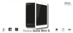 Inco Quos Mini S tablet negra y blanca ficha técnica
