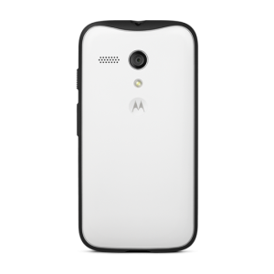 Moto G Grip Shells chalk - color blanco con negro