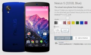 Nexus 5 nuevos colores Azul Blue pequeño