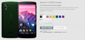 Nexus 5 nuevos colores Verde Green