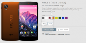Nexus 5 nuevos colores Naranja Orange