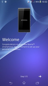 Sony Xperia Z2 interfaz de usuario filtrada Welcome